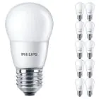 Confezione Multipack 10x Philips Corepro LED Lustre E27 Sferica Ghiaccio 7W 806lm - 827 Bianco Molto Caldo | Sostitutiva 60W